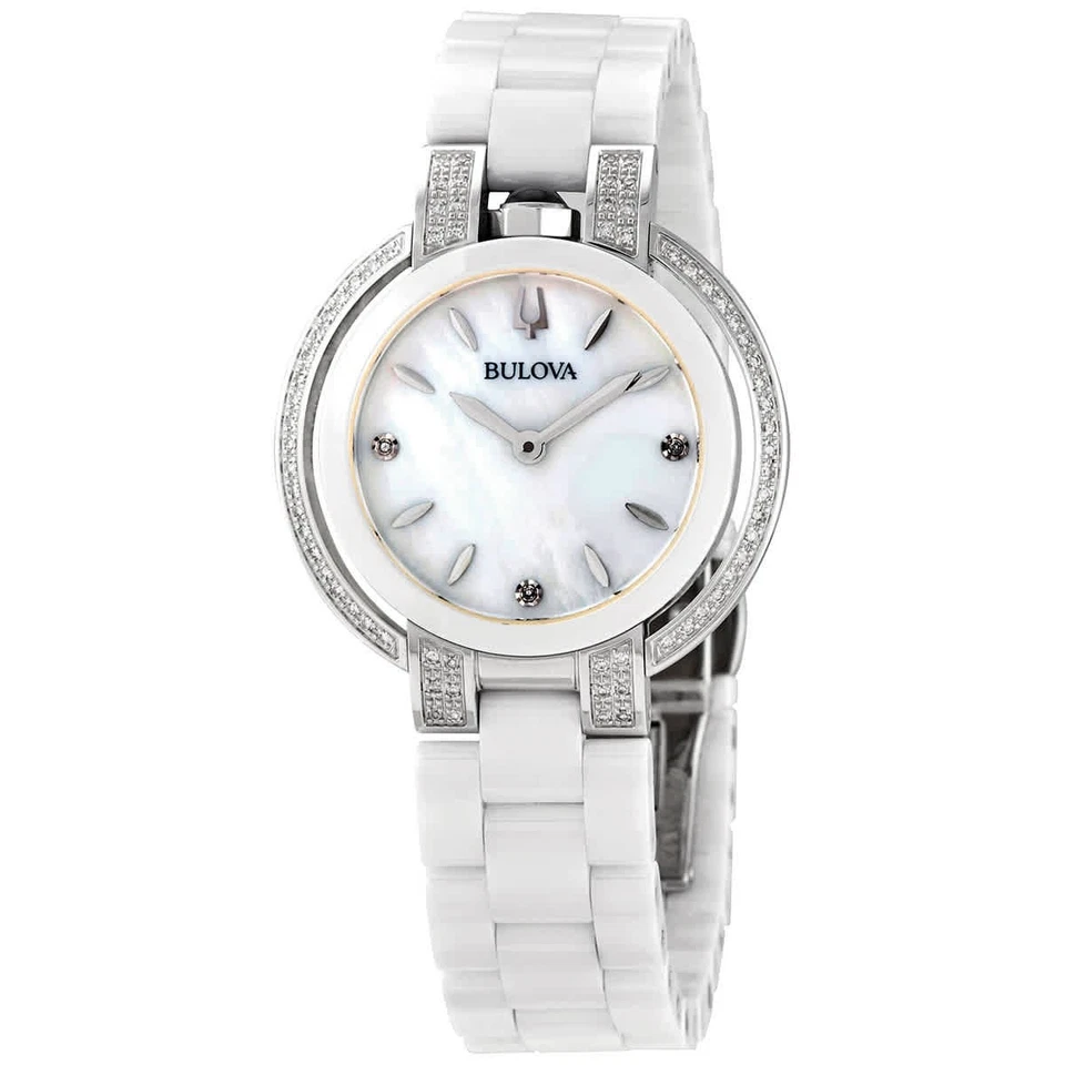 Bulova Rubaiyat MOP Dial Diamond Ladies Watch 98R265