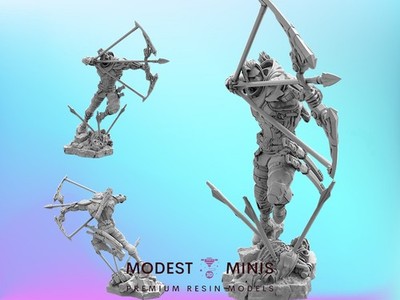 Sharpshooter Rivals | 32mm - 40mm Mini | DnD Mini | Superhero | Trident