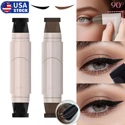 Dual-Ended Eyeliner Stamp Easy to Apply Cat Eye Stamp L/R Markings Waterproof US