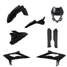 Acerbis Full Plastic Kit Beta Black 125-480 RR 2T RE 2023-2024