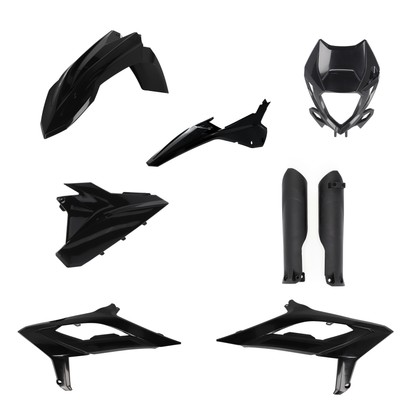 Acerbis Full Plastic Kit Beta Black 125-480 RR 2T RE 2023-2024