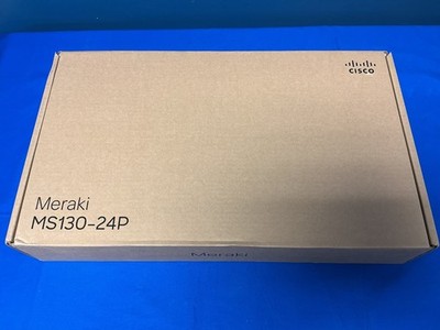 NEW Cisco Meraki MS130-24P-HW 24-Port PoE Managed Ethernet Switch - Unclaimed