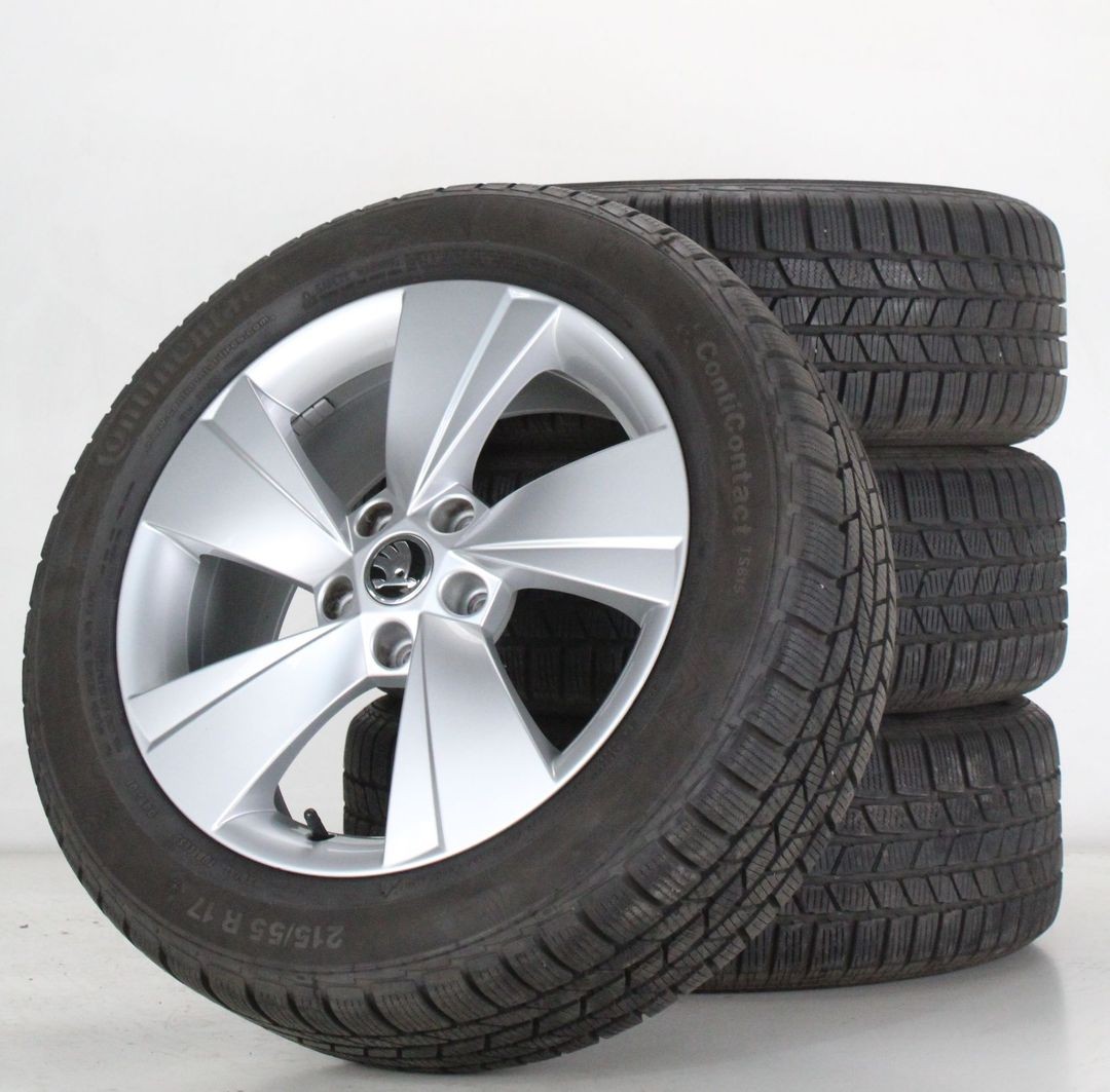Skoda Superb 3V Winter Wheels 17"" Silver Alloy Rims 4-Pack 3V0601025AJ