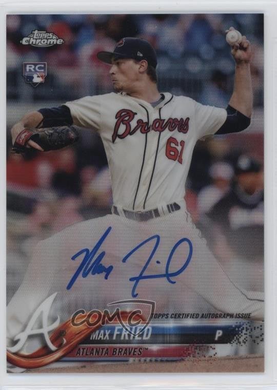 2018 Topps Chrome Rookie Auto Refractor 221/499 Max Fried #RA-MF Auto RC 2a9