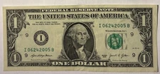 BIRTHDAY/ANNIVERSARY $1.00 CURRENCY Note 06-24-2005
