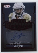 2022 SAGE Low Series Peak Performance Red John Lovett #PKA-JL Auto 19da