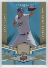 2009 Upper Deck Spectrum Swatches Light Blue 54/99 Jake Peavy #SS-JP l8x