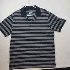 NIKE GOLF Tour Performance Polo Shirt Mens XL Black Striped Dri-fit X Large