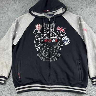 Coogi Heritage Hoodie Mens XL Full Zip Australia Embroidered Y2K Streetwear