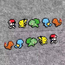Pokémon Retro Pixel Reflection Car Stickers 2Pack, Bicycle Baggage
