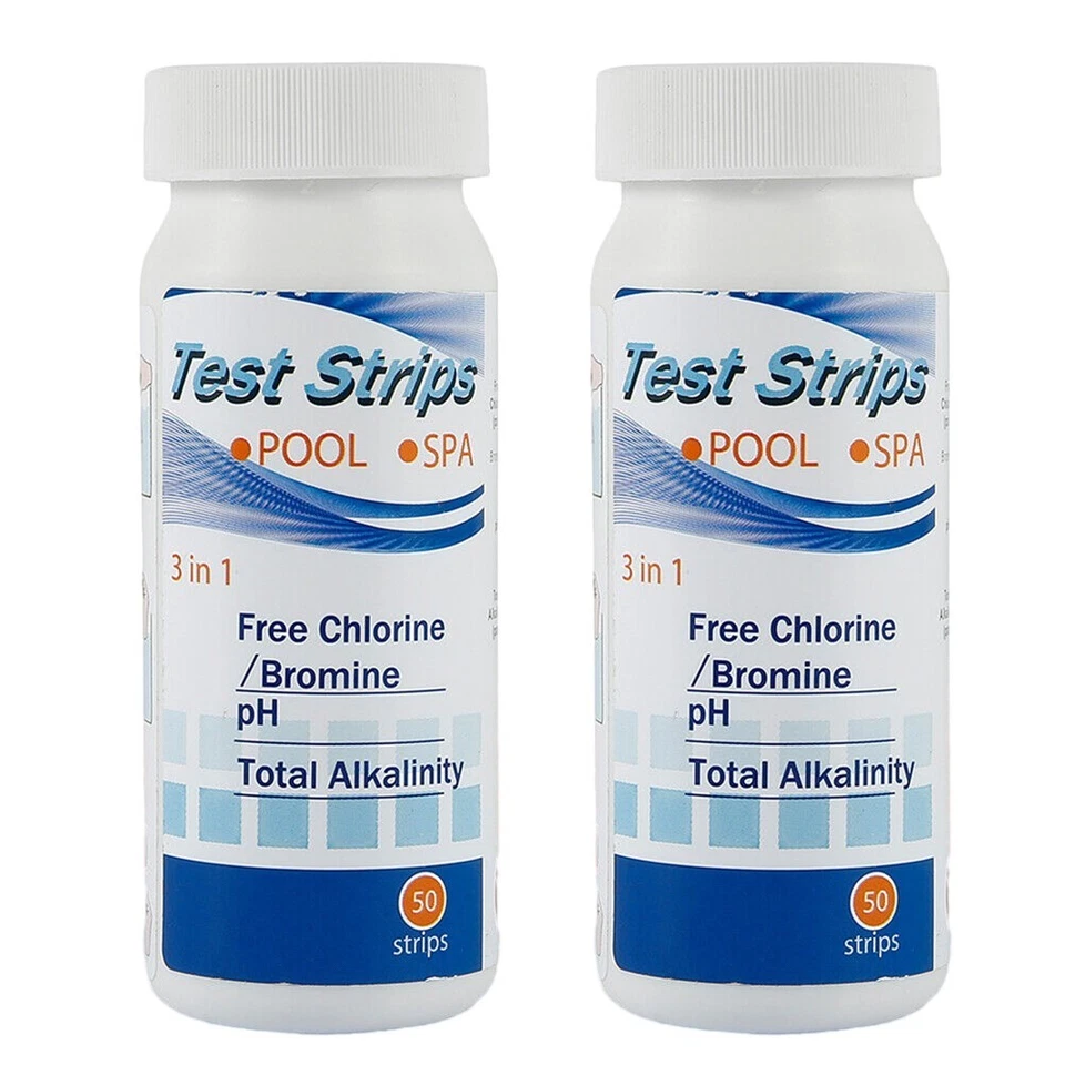 100 Stück 3 in 1 Pool Spa Wasserqualität Teststreifen Überwachung Wasserhaush - Bild 4 von 4
