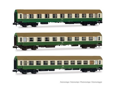 Arnold HN4482 - Personenwagen Set OSShD-Wagen Typ B Nr.2/2 DR Ep.IV 3-teilig