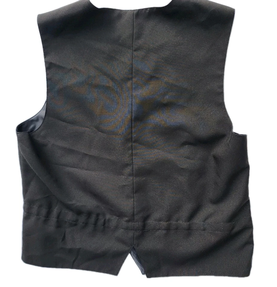 Black Vest High End Uniform Size Xl  Waiter Restaurant Bartender Wear - Image 2 of 4