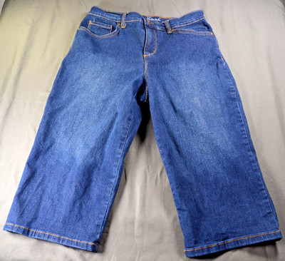 Gloria Vanderbilt Amanda Womens Capri Jeans Size 4 Blue Denim 28x15