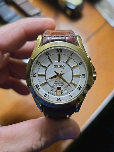 Seiko Premier Perpetual Calendar 6A32-00R0 Men's 40mm Gold ⌚️ - Bild 1 von 18