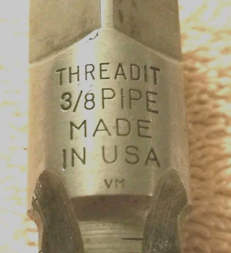 Threadit 3/8" Pipe Thread Tap VM 2.5" Long TOOL Made in USA