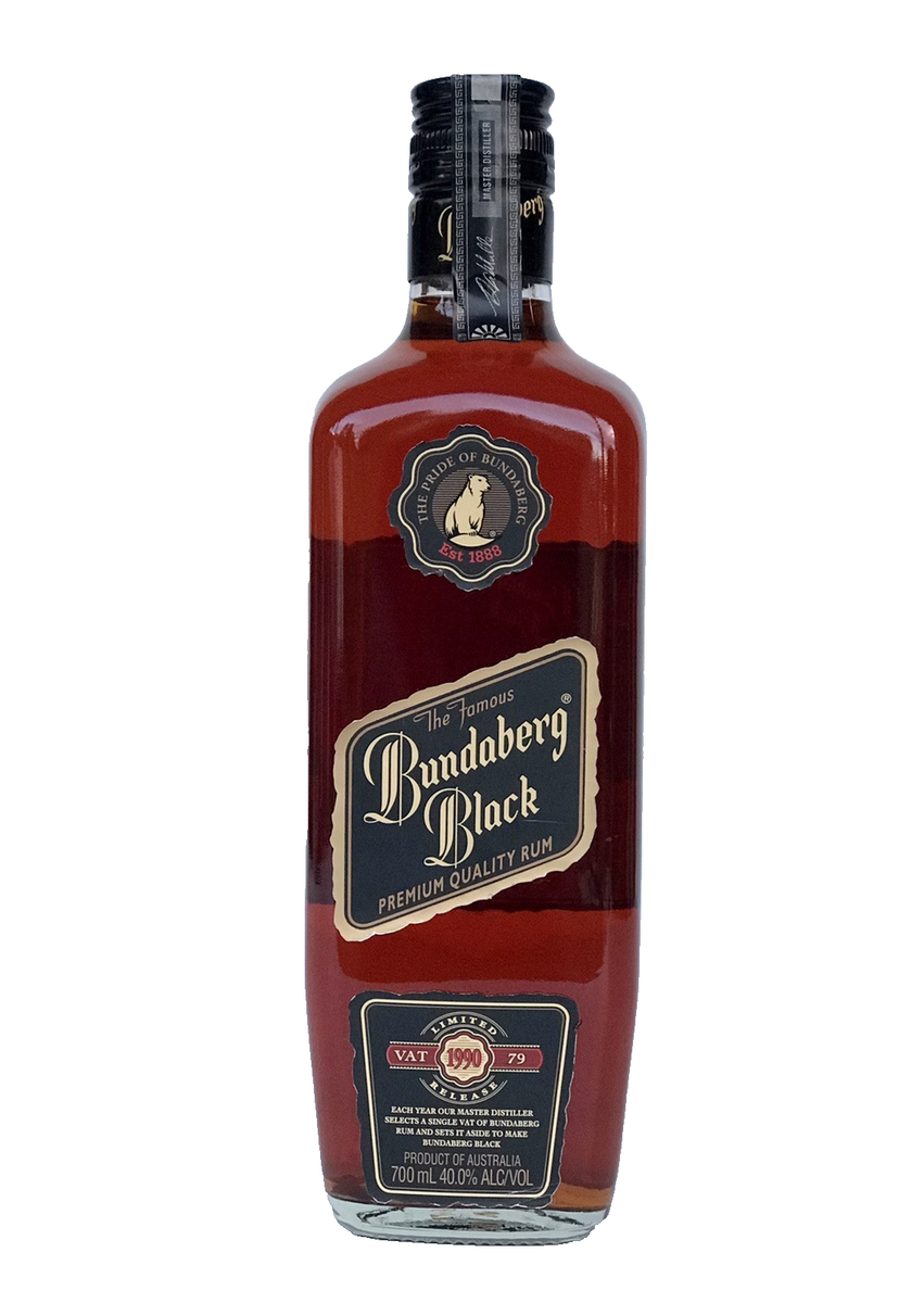 Bundaberg Black Rum 1990 VAT 79 Glass Bottle 700ml Numbered 58464