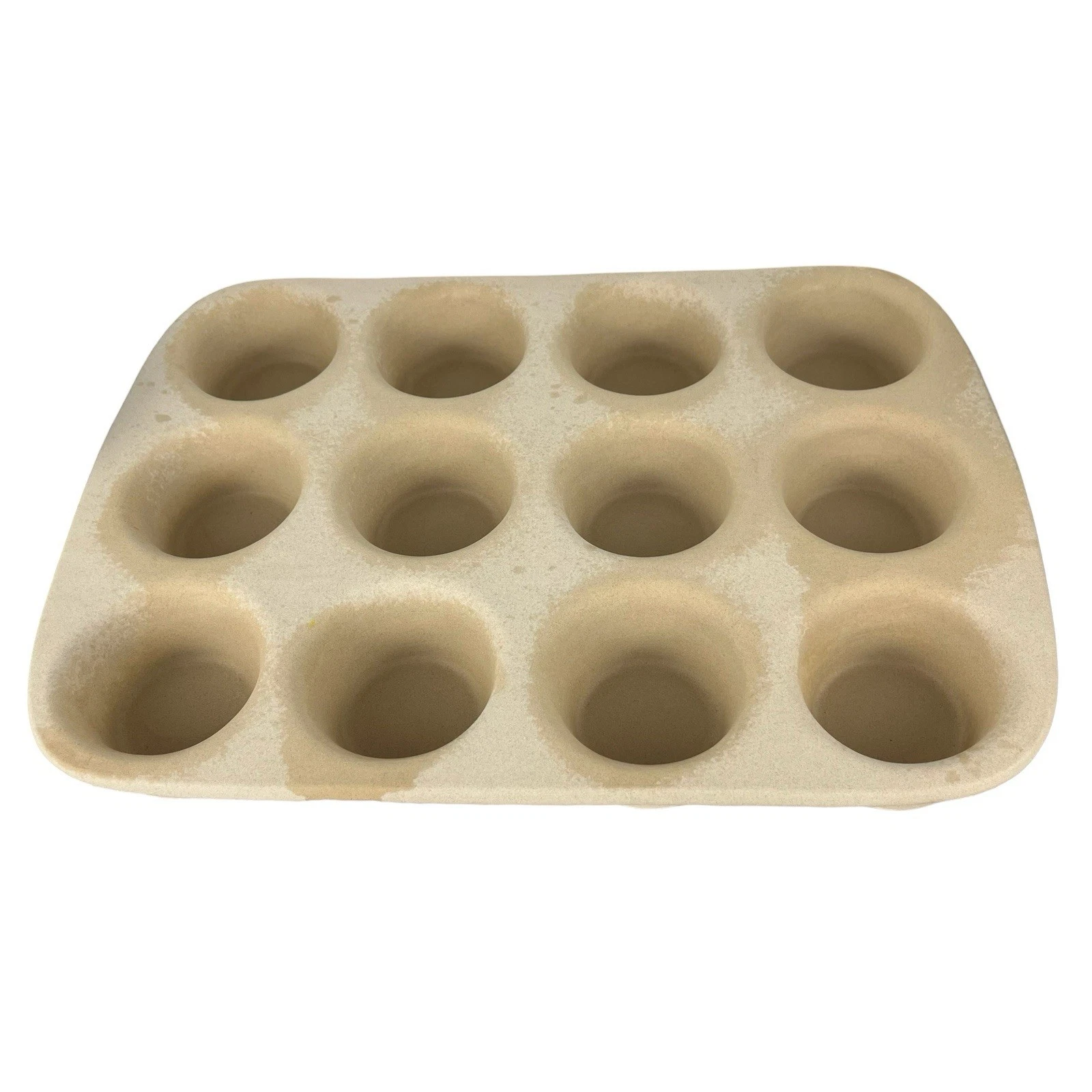 The Pampered Chef Family Heritage Stoneware 12 Cupcake Muffin Pan Baking 1465