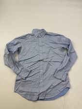 Uniqlo Shirt Mens XS Blue Herringbone Slim Fit Long Sleeve Dress Top Button Down