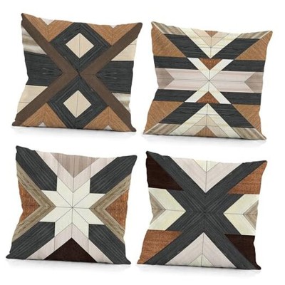 Western Aztec Pillow Covers 18x18 Set of 4, Aztec Decor, Western Home Decor, 