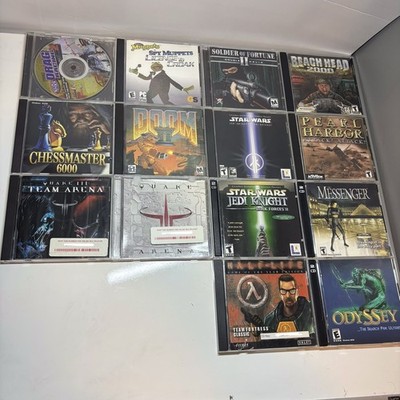 VTG Classic PC Game Lot CD Jewel Cases, DOOM, Quake, Star Wars