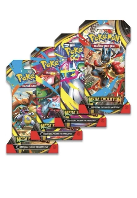 LIVE: 4x Pokemon TCG Mega Evolution Base Set Sleeved Packs Art Set EAST