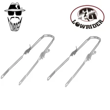 2 Original Lowrider 26" Double Square TWIST 3D WING Fender Brace Chrome Bicycle