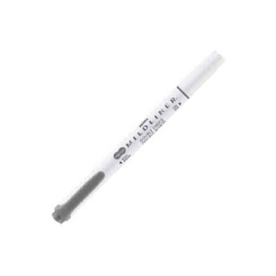 Zebra Mildliner Double End Highlighter Dark Grey Chisel/Bullet Office School