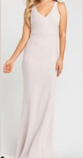 SHOW ME YOUR MUMU Dress Morgan Gown Show Me The Ring Stretch Crepe Size S NWT 