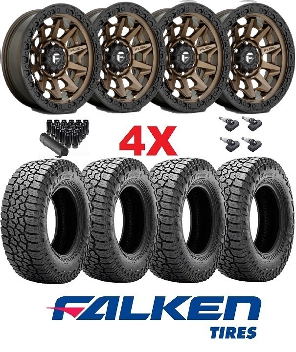 FUEL BRONZE/BLACK RIM FALKEN WILDPEAK RT TIRE 35125017 FIT TOYOTA