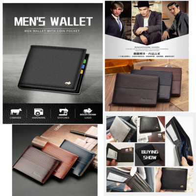 100/% GENUINE LEATHER WALLET/'S FOR MEN LUXRY HIGH QUALITY BIFOLD WALET CARD PHOTO