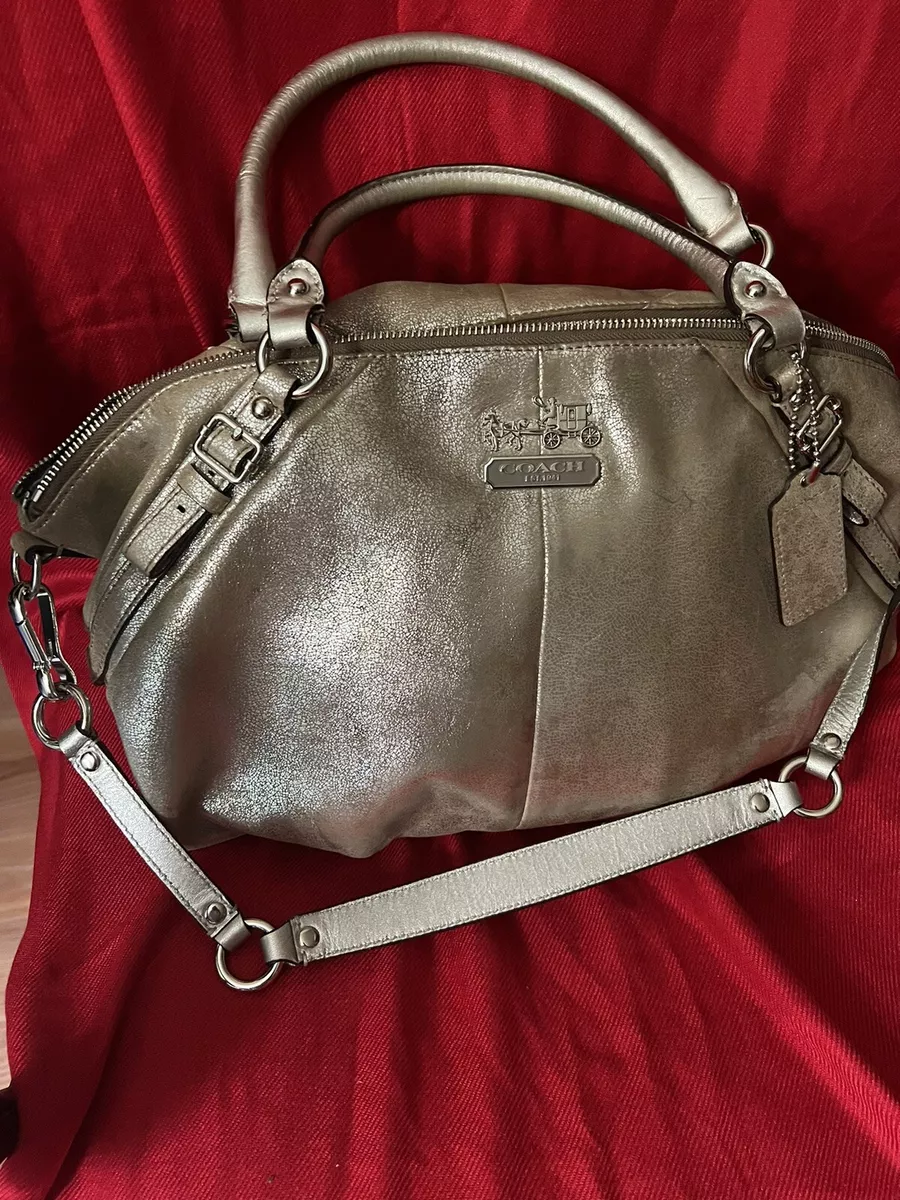 Gently Loved Coach Madison Sophia Metallic Satchel Handbag