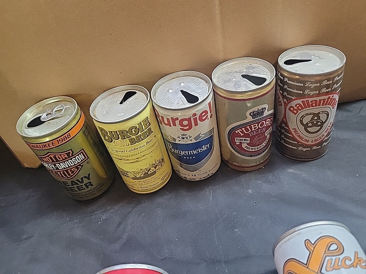 5 Cans Vintage HARLEY-DAVIDSON MOTORCYCLES BEER MILWAUKEE