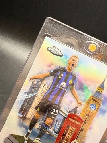 Nicolo Barella 2023-24 Topps Chrome UCC London Calling Refractor LC7 Inter Milan - Picture 3 of 10