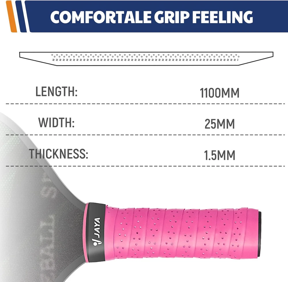 Pickleball Paddle Grip Tape, 2Pack Overgrip Wrap for Pickleball Paddles, Pink
