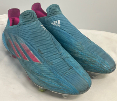 Adidas X Speedflow+ FG Cyan Blue Soccer Cleats Youth Boy's US Size 8.5 GW7435