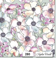 280 TWO Individual Paper LUNCHEON Decoupage Napkins - PASTEL FLOWERS FLORAL