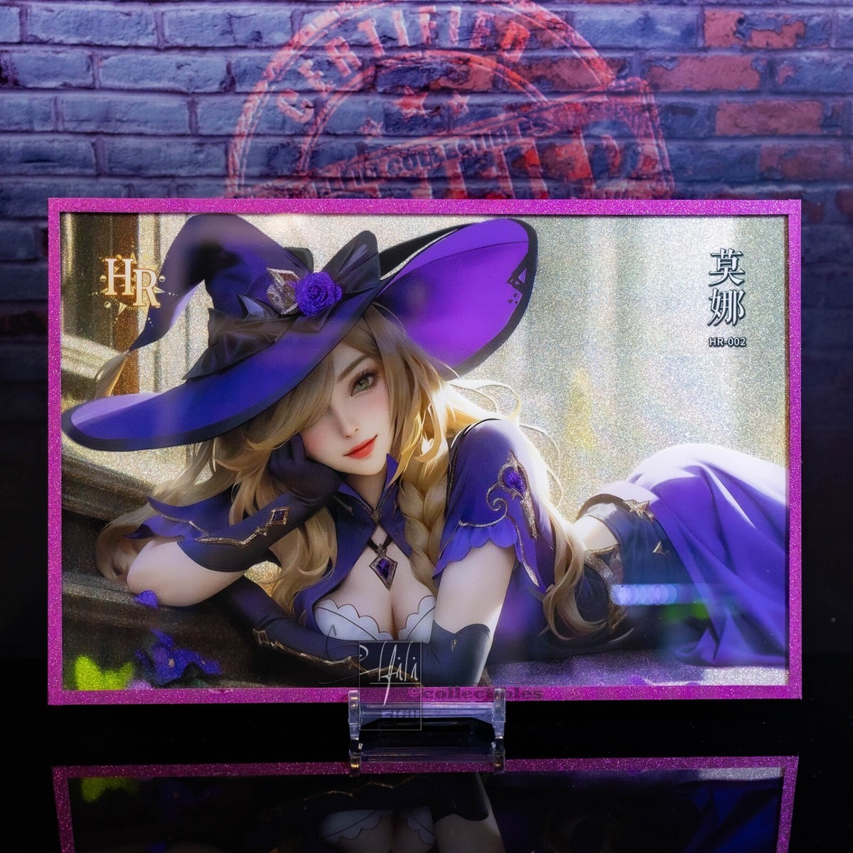 Lisa Premium Waifu Card Oversized A5 Art Board Genshin Glitter