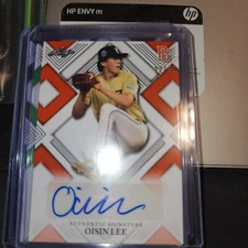 2023 LEAF PERFECT GAME ORANGE DIAMOND AU-OL1 OISIN LEE RC AUTO 22/30 -NOTRE DAME