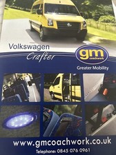 VW Volkswagen Crafter Wheelchair Accessible Vehicle Car Sales Brochure