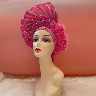 Aso-Oke Headtie Auto African Ready Made Gele Fabric Gele  display picture 1