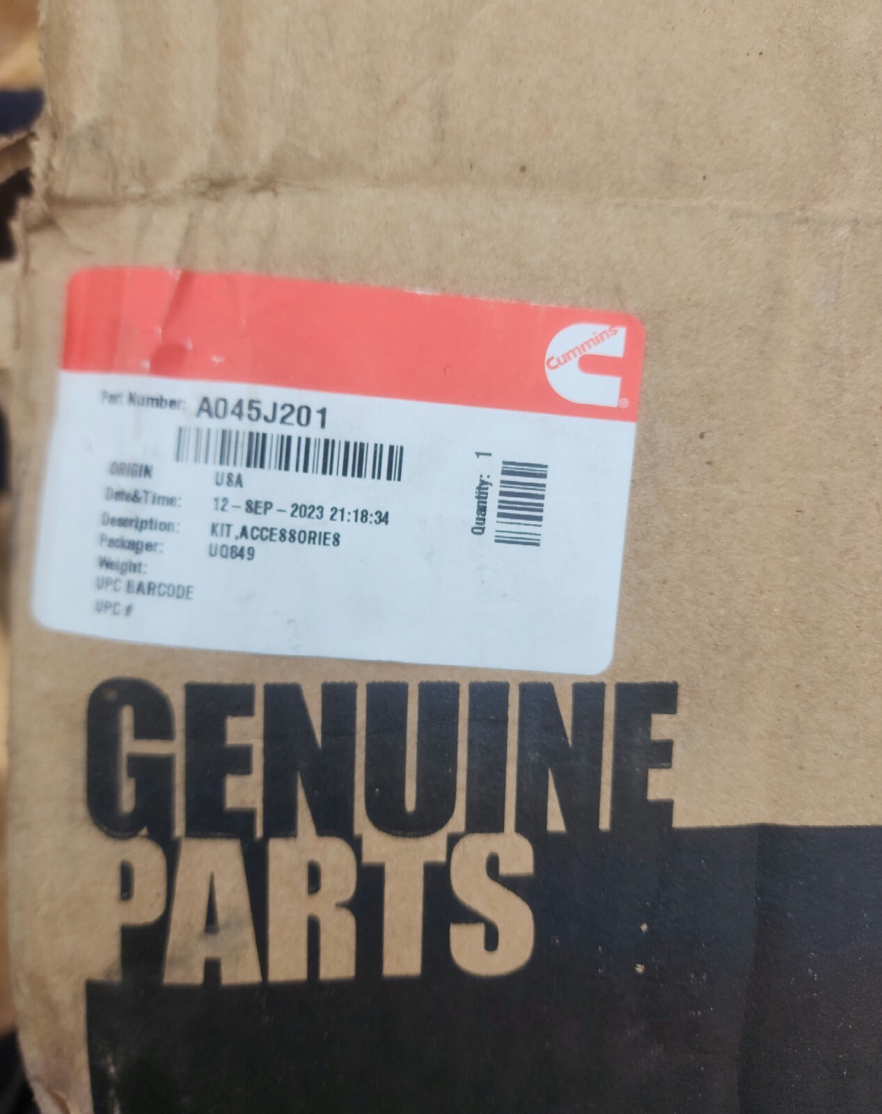 New Genuine OEM Cummins Annunciator Panel Kit P/N A045J201 eBay