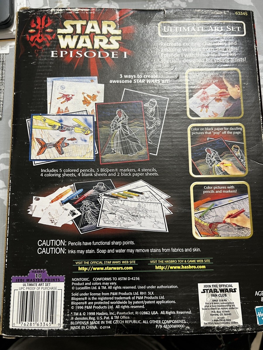 Star Wars Episode 1 Ultimate Art Set, Hasbro 1998, New In Box | eBay