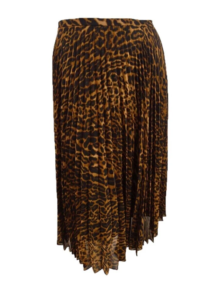 Ralph Lauren Animal Print Pleated Midi Skirt - Image 2 of 4