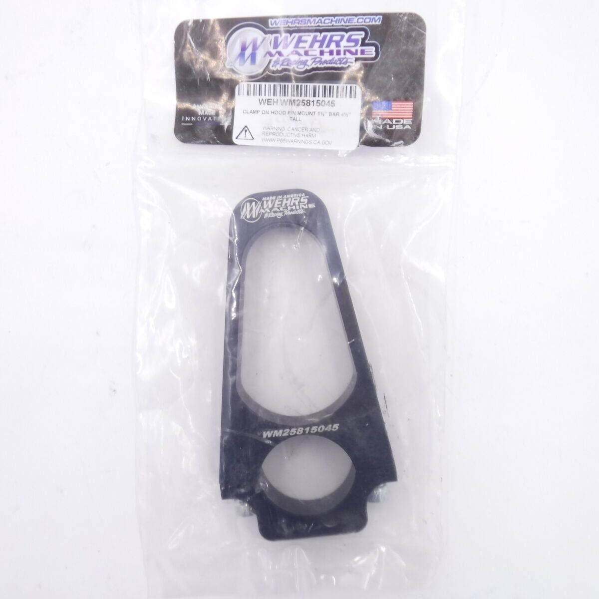 Wehrs Clamp-On Hood Pin Mount 1-1/2in Dia 4-1/2 Tall Wehrs Clamp-On Hood Pin Mount 1-1/2in Dia 4-1/2 Tall