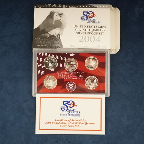 2004 US Mint State Quarters Silver Proof Set - Free Shipping USA