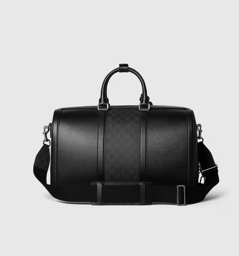 Sac de voyage moyen Gucci GG Supreme en toile et cuir noir neuf avec étiquette VIP ONLY :