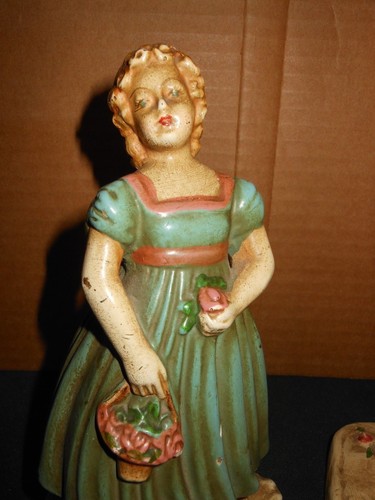 Saturday's Child Chalkware Figurines Boy And Girl Vintage - Picture 3 of 9