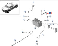 PORSCHE 718 CAYMAN 982 Battery Retainer  99161121200 NEW GENUINE