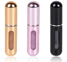 3 Pcs Travel Portable Mini Refillable Perfume Atomizer Bottle Spray Pump Case